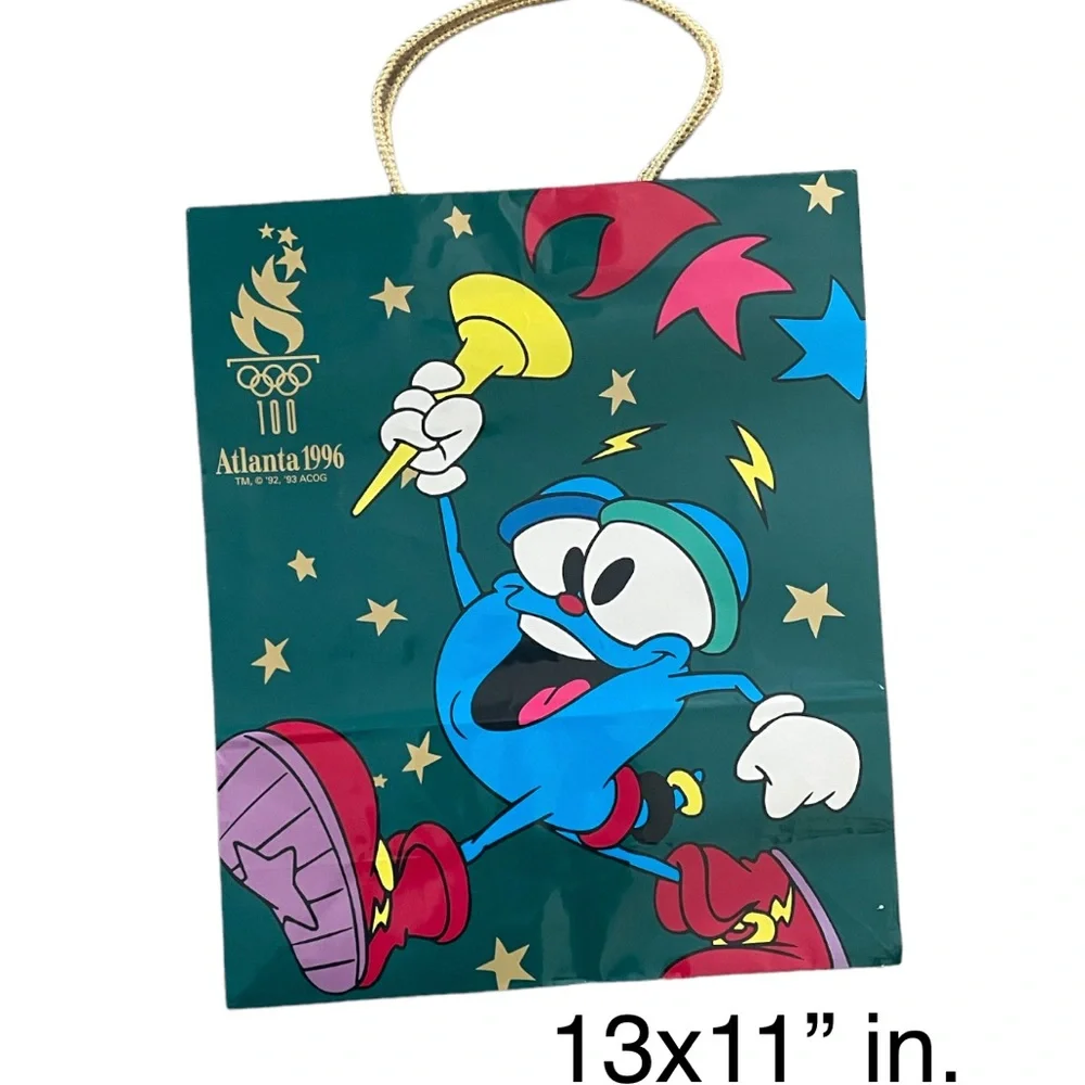1996 Atlanta Olympics Mascot Izzy Hallmark Gift Bag Collection Games